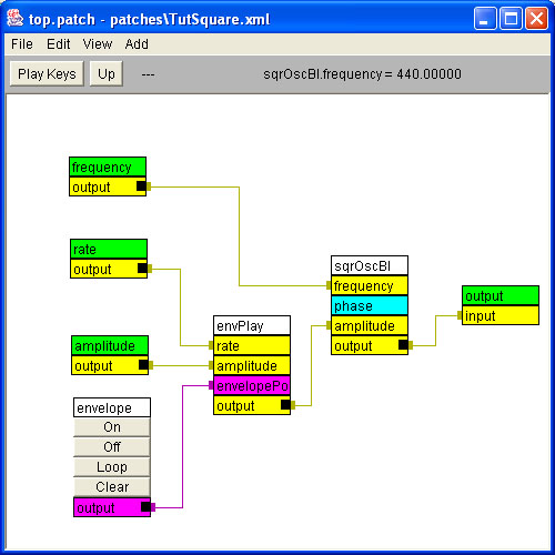 Synth Note patch in Wire