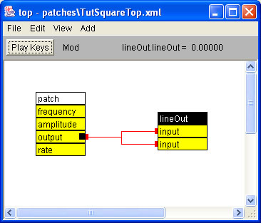 top patch with line out