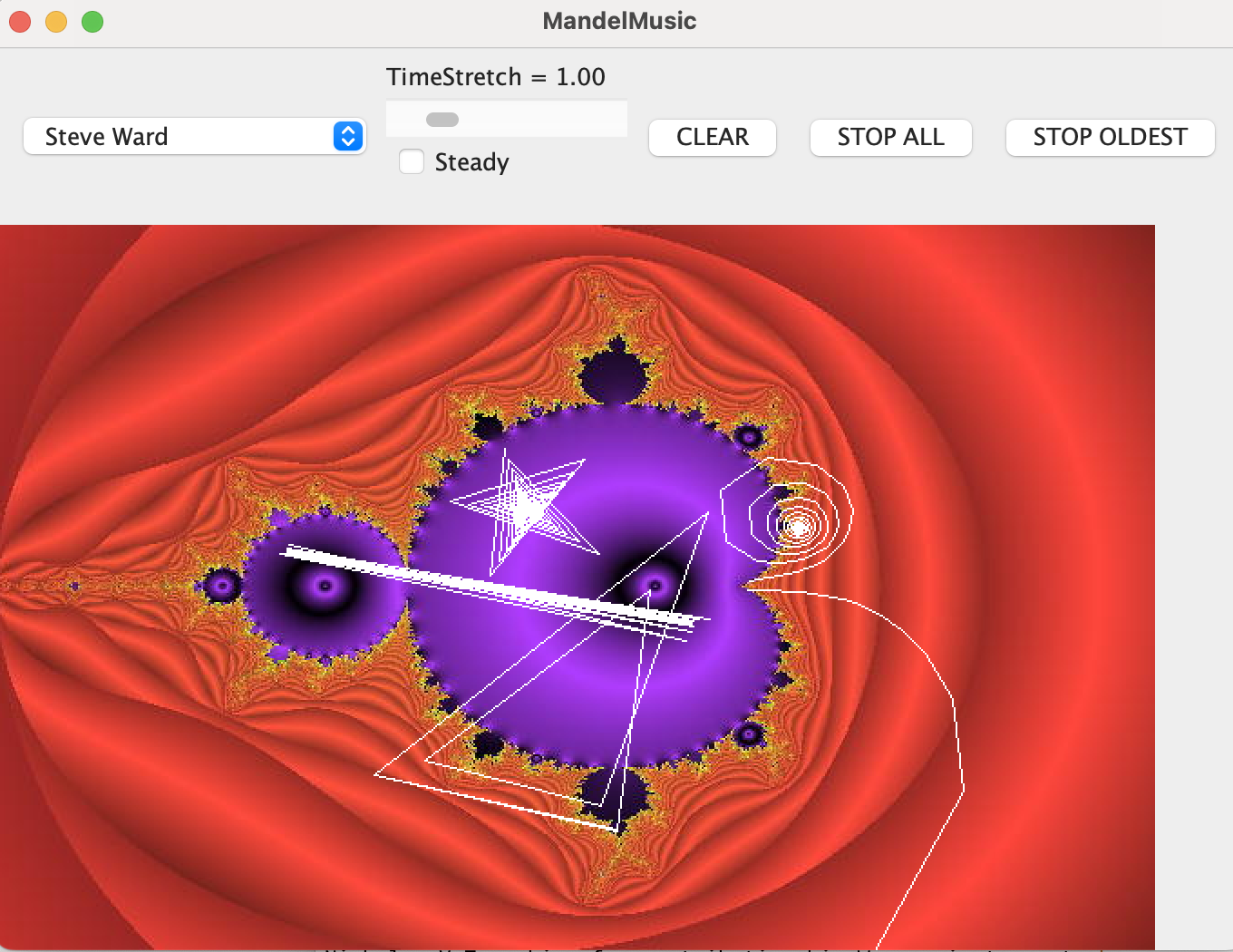 Mandelbrot music interface